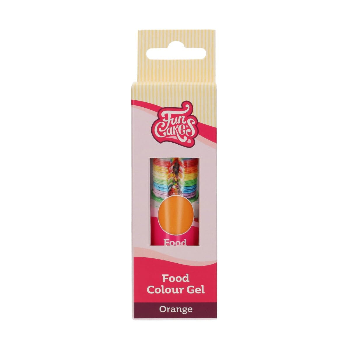 Funcakes Gel Colorante Alimentare Arancione: colorante alimentare altamente concentrato per impasti, panna, fondente e marzapane. Dosaggio facile. Una sola goccia per creare colori vivaci. Halal. 30 g.