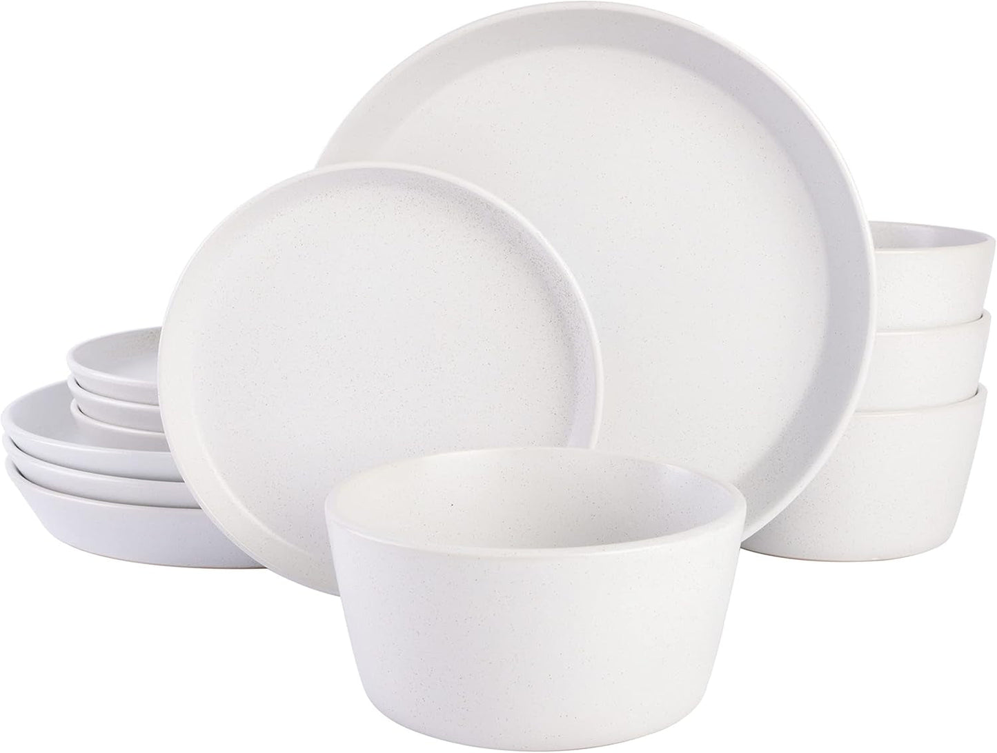 Servizio stoviglie Sofia Coupe, servizio per 4 (12 pezzi), bianco a pois
