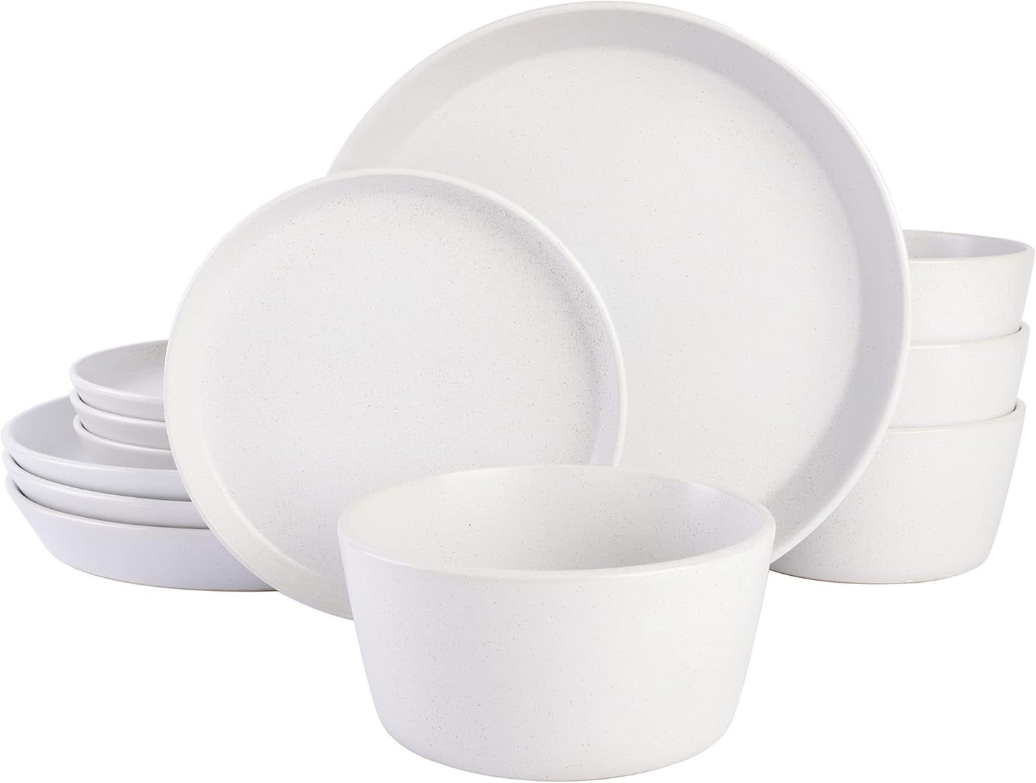 Servizio stoviglie Sofia Coupe, servizio per 4 (12 pezzi), bianco a pois