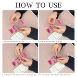 24 pezzi stampa lunga sulle unghie bara unghie artificiali fiore farfalla unghie adesive bianco marrone acrilico set di unghie punte per unghie donna primavera estate accessori per unghie