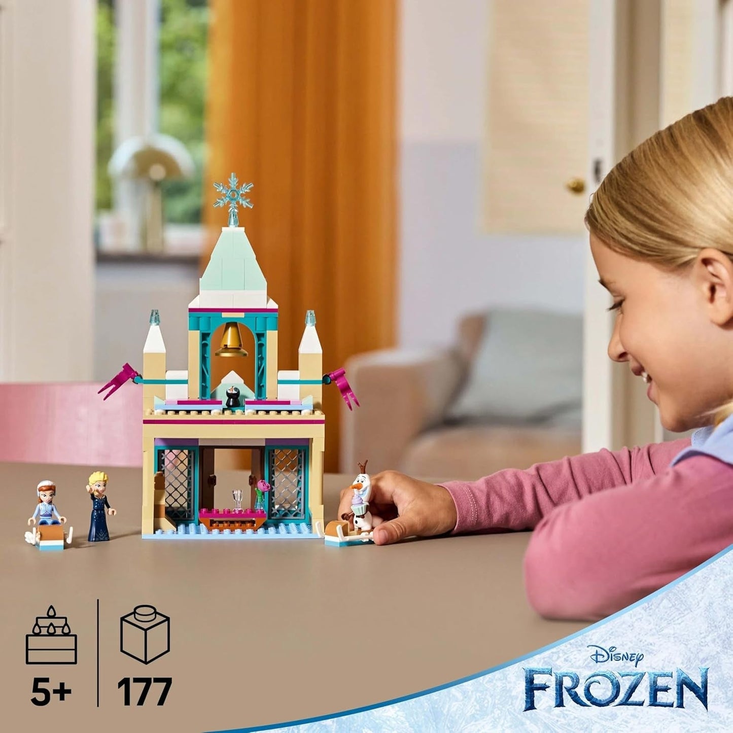 LEGO® Disney Frozen: Castello di Arendelle, principessa giocattolo con mini bambole ELSA, Anna e Olaf e un pinguino, set da gioco fantasy, regalo per bambine di 5 anni 43265 Set da costruzione Besuche den LEGO-Store