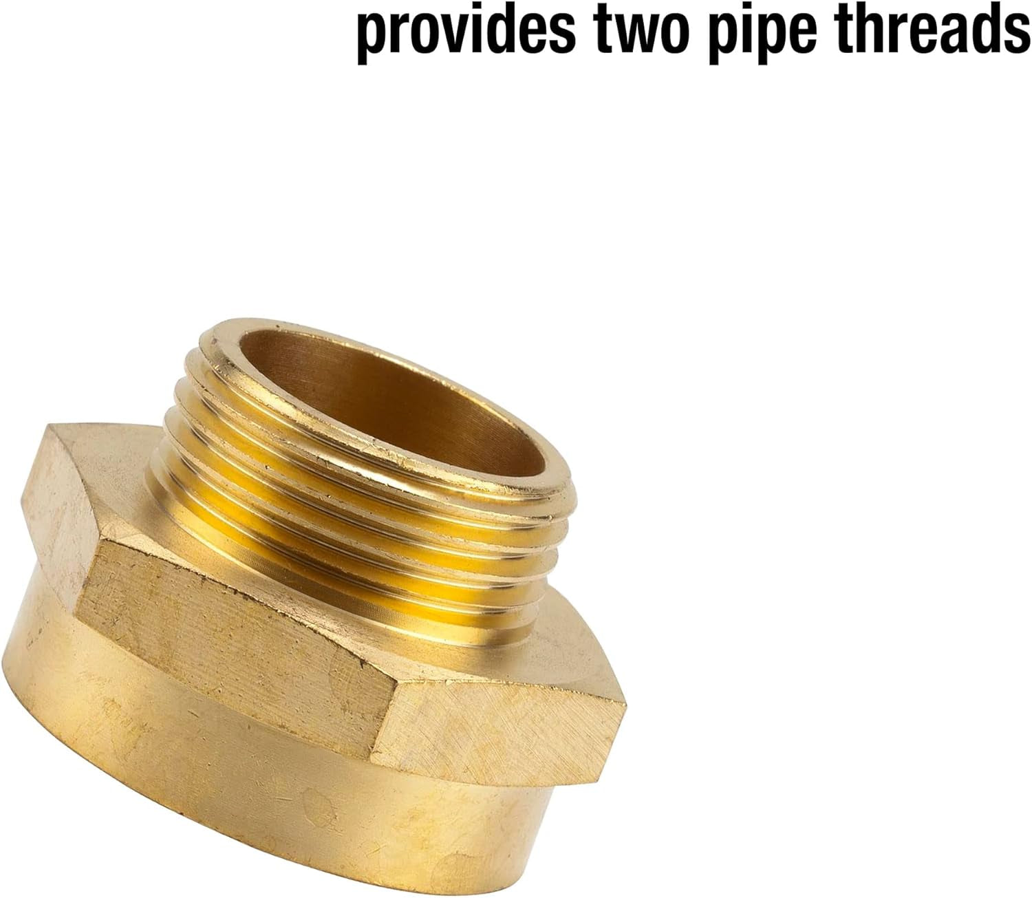 Gardena Nipplo filettato riduttore in ottone: connettore in ottone per riduttore filettato ad es. per pompe, filettatura esterna 33,3 mm (G 1 pollice) / filettatura interna 42 mm (G 1 1/4 pollice) (7266-20)