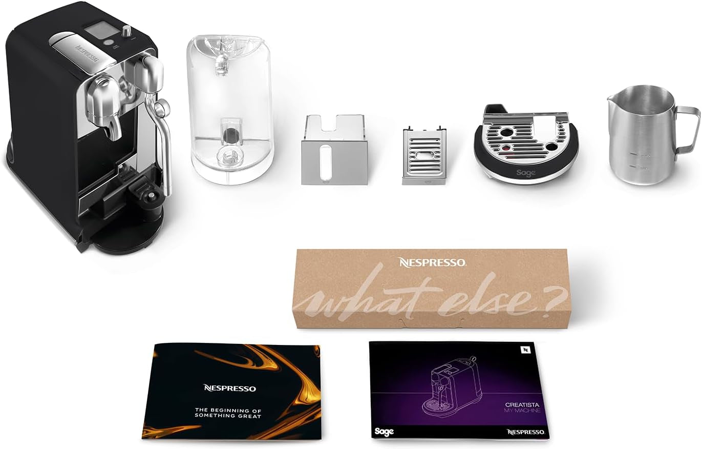 Macchina per caffè espresso con capsule Nespresso SNE800 Creatista Plus di Sage, nero opaco