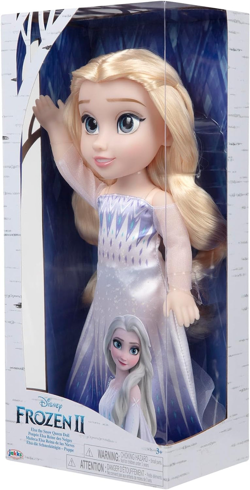 Disney Frozen 2 Elsa Doll - Bambola snodabile alta 35 cm con abito alla moda iconico e capelli lunghi e fluenti per un divertimento extra, per ragazze dai 3 anni in su, 214894