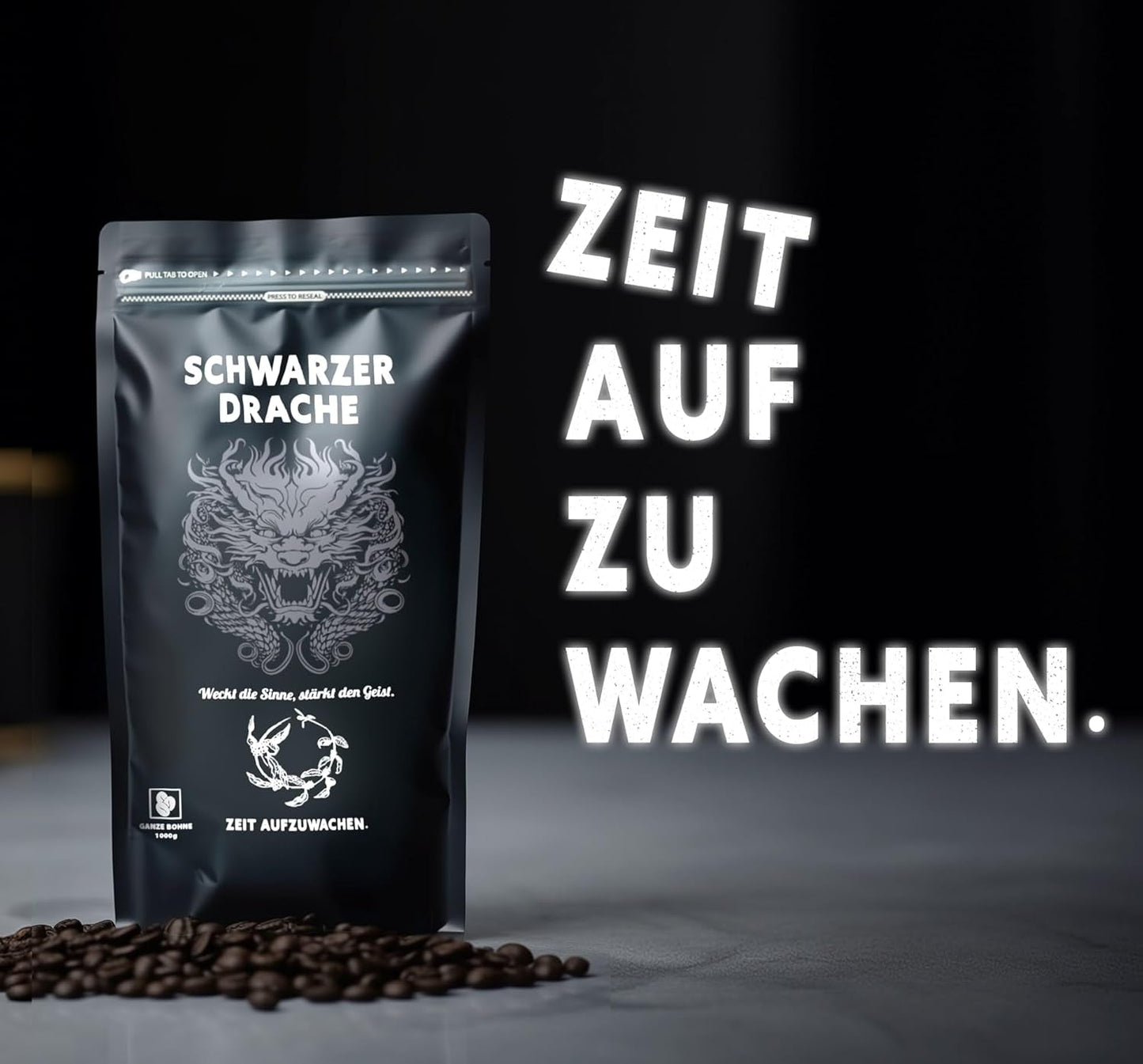 Black Dragon Espresso 100% Robusta - Caffè in grani tostati extra forti - Caffè molto forte e corposo con alto contenuto di caffeina - Espresso molto forte