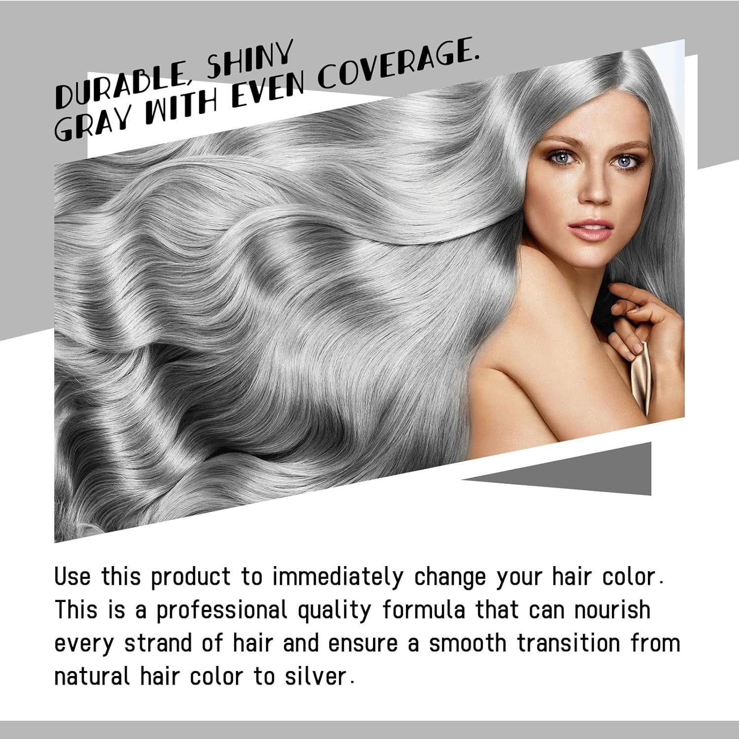 Tintura per capelli grigia, tintura per capelli grigio argento, cera temporanea per capelli, unisex - copertura grigia, nutriente, crema, cera, 1 millilitro, 1 pz Tintura per capelli Naty Shop