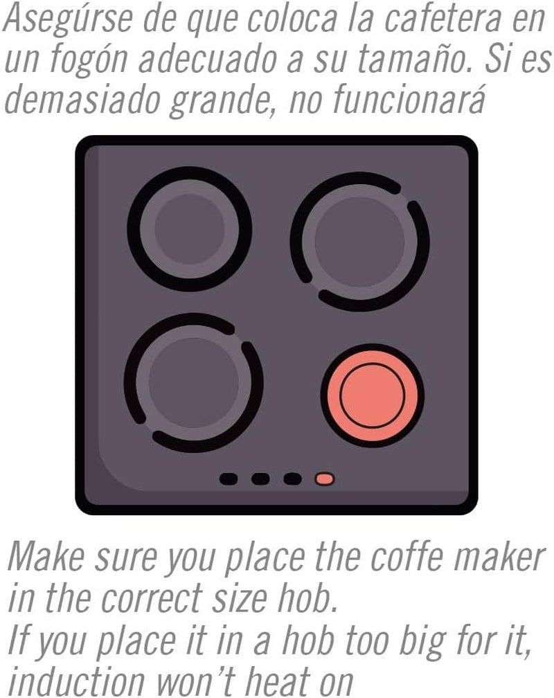 NERTHUS FIH 833 Macchina per caffè espresso a induzione per 3 tazze, Classica macchina per caffè espresso italiano