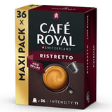 Café Royal Ristretto – Capsule di caffè compatibili Nespresso®, 100% Arabica, intenso, tostatura scura, intensità 11/12, Rainforest Alliance, 36 capsule