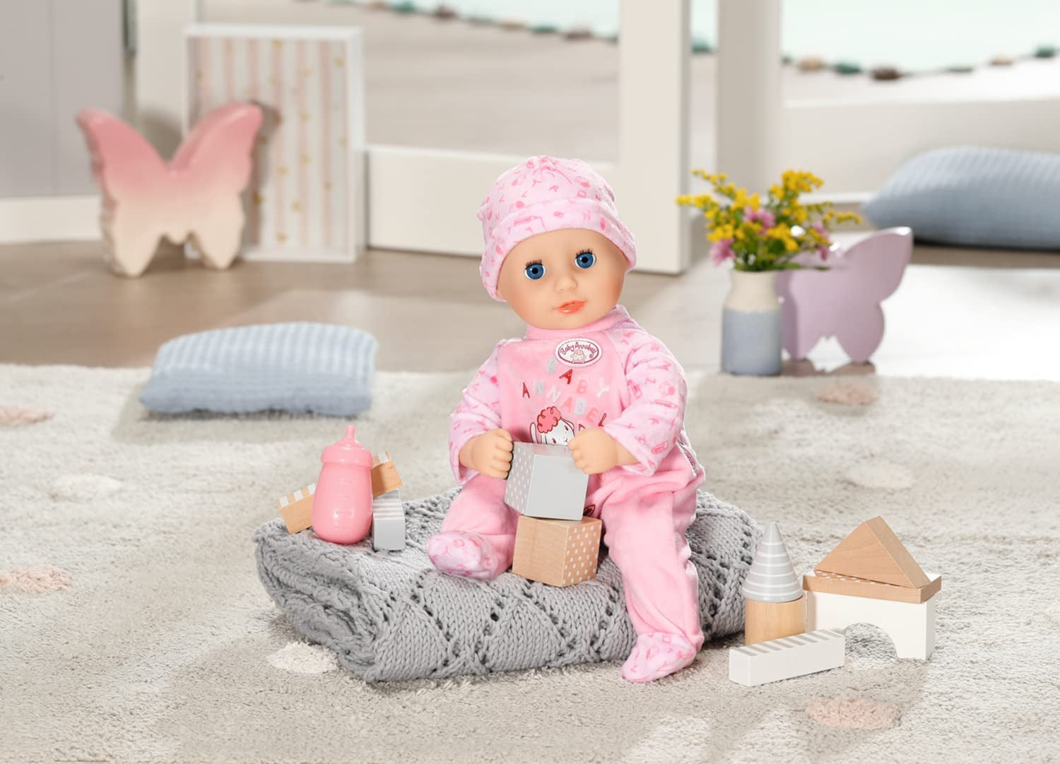 Annabell Piccola bambola morbida Annabell 36 cm, con corpo di stoffa e occhi assonnati, 36 cm, 709870 Zapf Creation