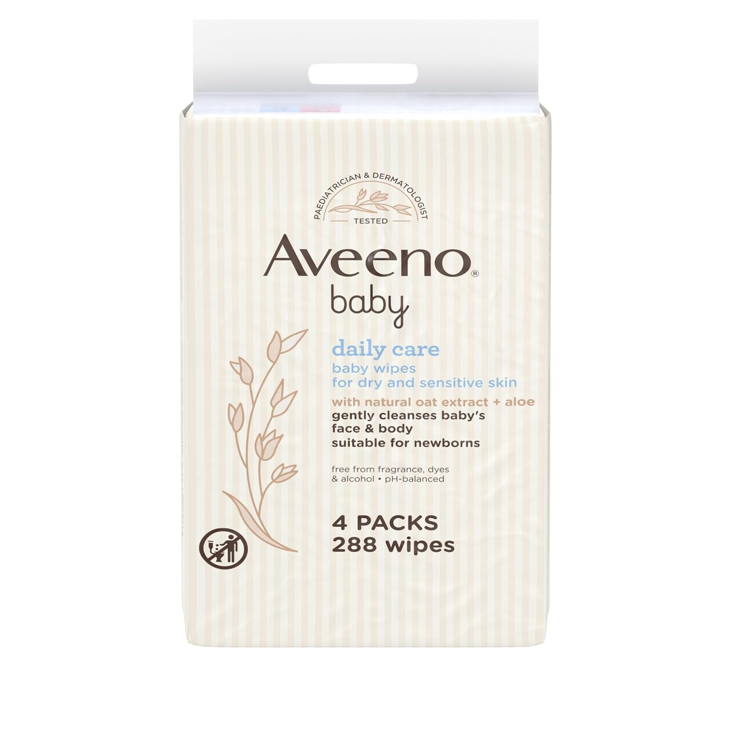Salviette umidificate Daily Care, puliscono delicatamente ed efficacemente la pelle sensibile, elementi essenziali per il bambino, bianco, 12 pezzi (totale 864 salviette)