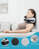 Cuscino per collo da aereo, Cuscino da viaggio in memory foam, Cuscino per collo per adulti, Cuscino da aereo regolabile e lavabile, Cuscino da viaggio ergonomico (Grigio) Cuscini ortopedici cervicali Naty Shop