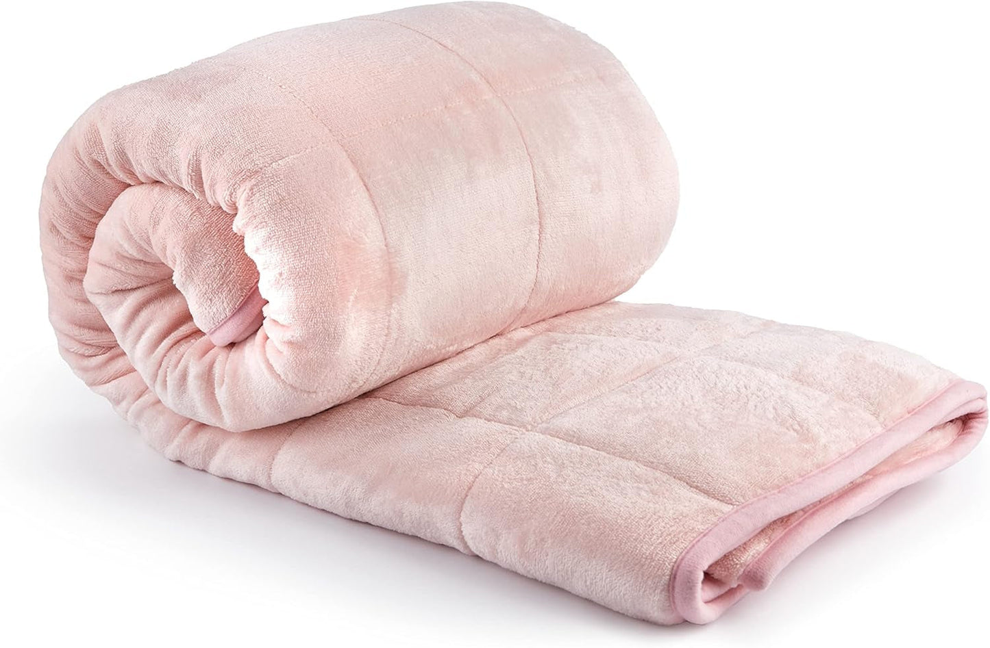 Coperta Sherpa ponderata Emma Barclay, 127 x 152 cm, rosa cipria Emma Barclay Letti e coperte