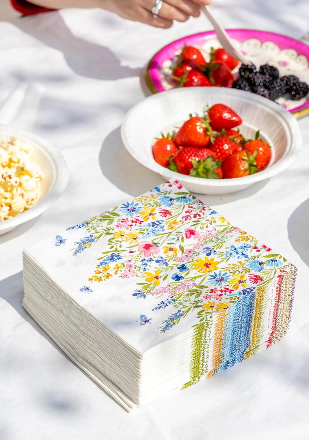Talking Tables Tovaglioli usa e getta da tavolo, Tovaglioli di carta morbidi, Tovaglioli usa e getta con motivi floreali, Per matrimoni o uso quotidiano, Ecologici, Compostabili, Riciclabili