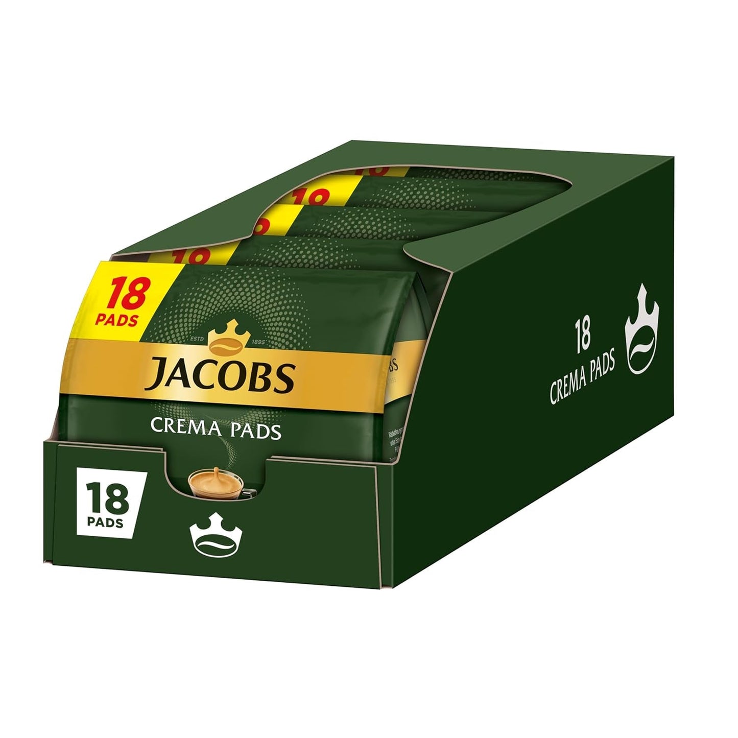 Jacobs Pads Cream, Pads compatibili Senseo, 5 x 18 Getränke, 90 Kaffeepads