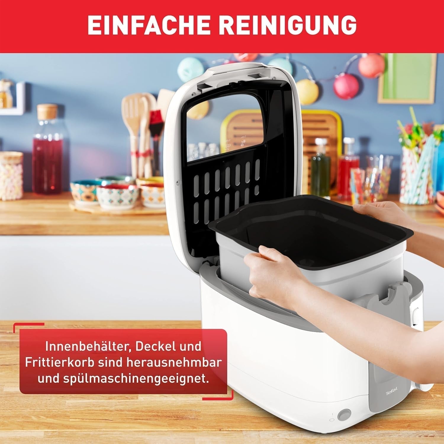 Friggitrice Tefal Super Uno Access, capacità 2,2 L, parti lavabili in lavastoviglie, filtro antiodore Elettrodomestici Naty Shop