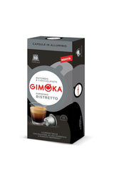 Gimoka Kaffeekapseln Espresso Ristretto, Intensität 11/13-100 Kapsel aus Aluminium - Compatibile con Nespresso* Haushalts-Espressomaschinen - 100 Stück (10 x 10 Getränke) - Hergestellt in Italien