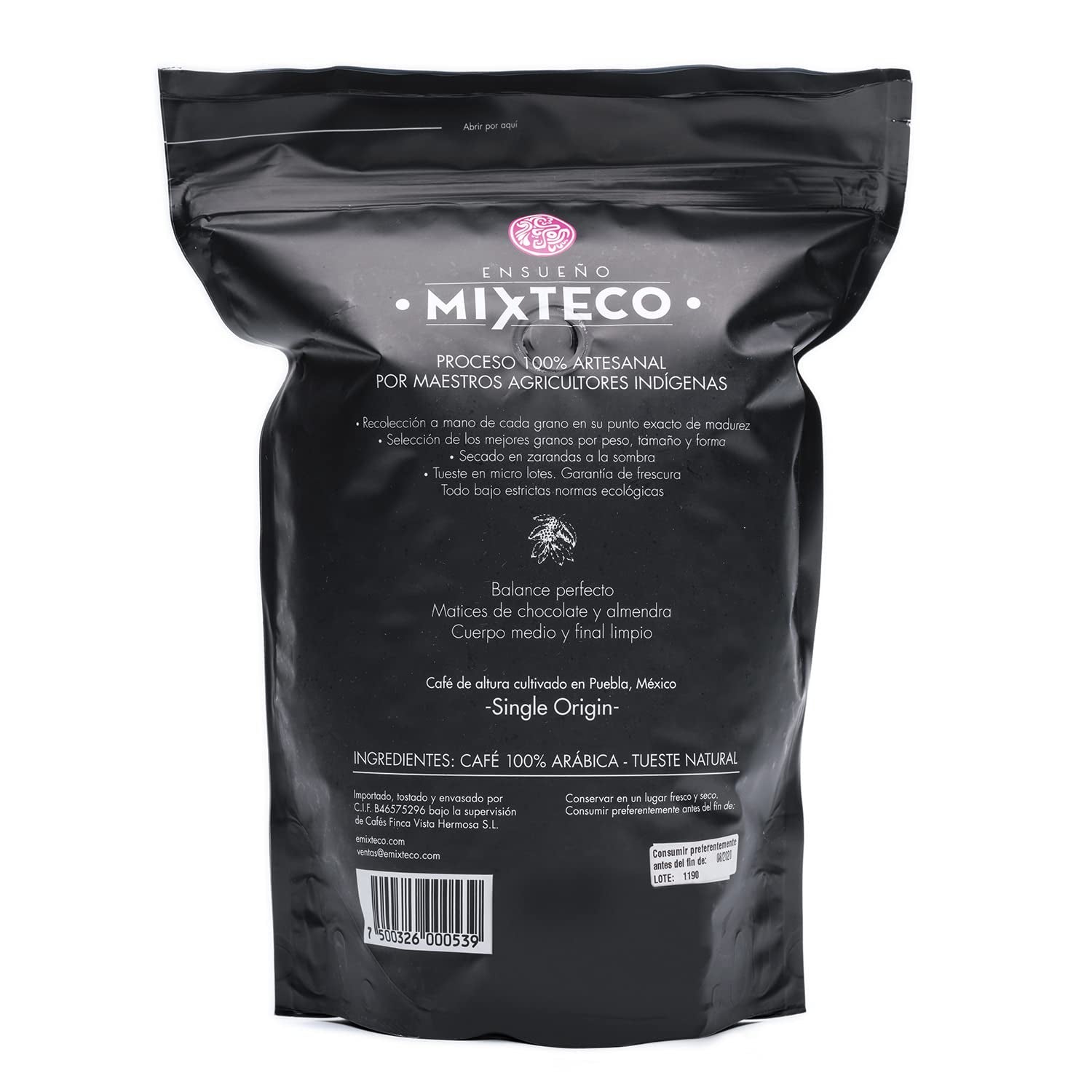 Chicchi di caffè Arabica tostati | 500 g con sentori di cacao e mandorle | Da una torrefazione tradizionale | Gusto delicato
