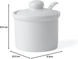 Holst Porcellana AT 216 FA1 Tanica Barile da 0,17 L con Cucchiaio, bianco, 8,5 x 8,5 x 6,5 cm