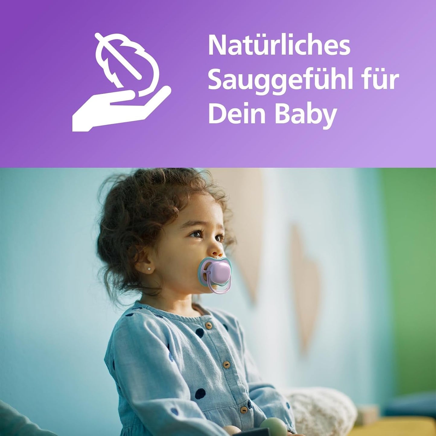 Succhietto Philips Avent Ultra Air - set di 2 succhietti traspiranti senza BPA per bambini a partire da 18 mesi, inclusa custodia per il trasporto e sterilizzazione, Whale/Whale (modello SCF349/24)