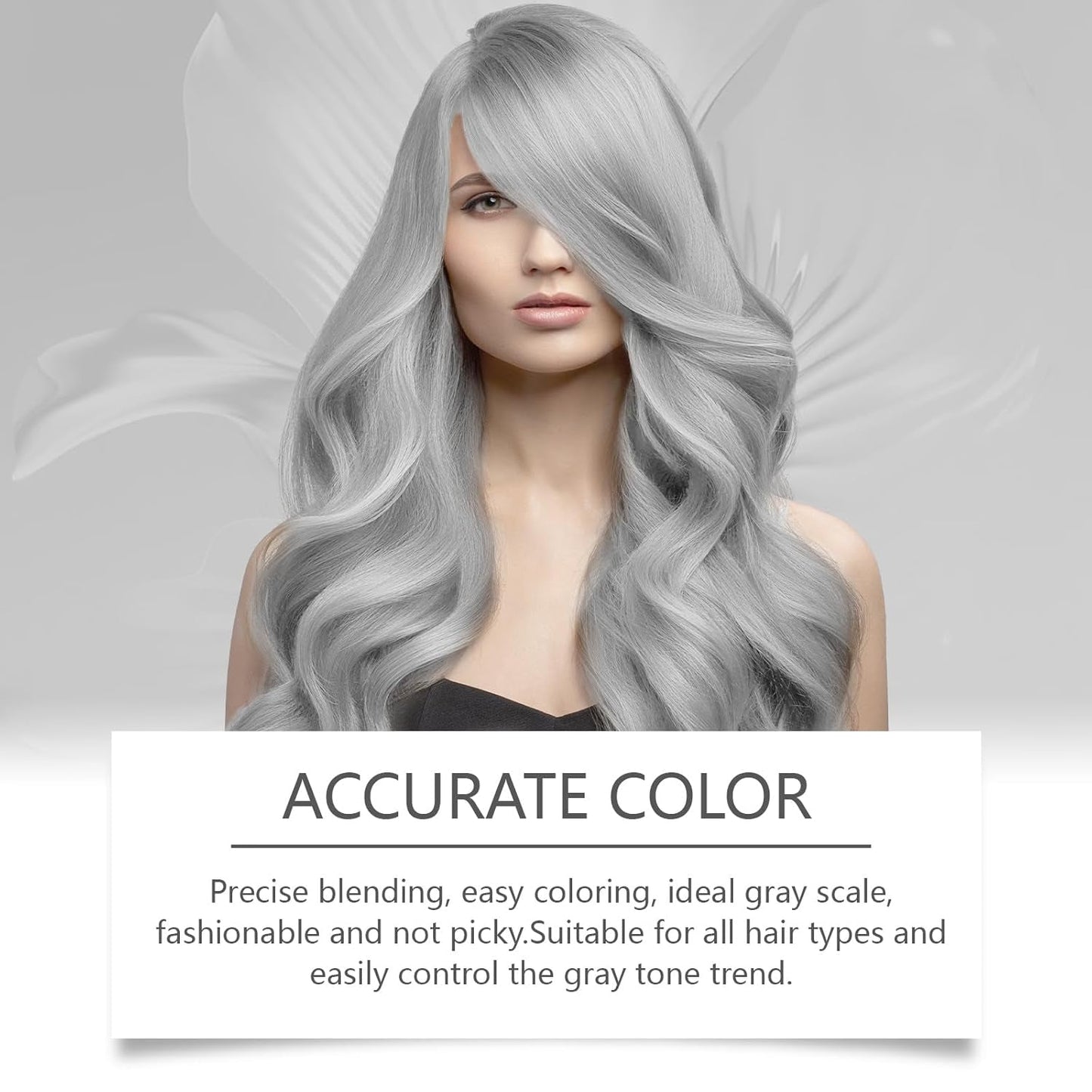 Tintura per capelli argento con estratto di essenza naturale 2 in 1, tintura per capelli argento Detroit Rain, tintura per capelli argento metallizzato, tintura per capelli argento per capelli scuri, tintura per capelli argento, tintura permanente per capelli (1 pezzo) Naty Shop Tinture per capelli