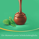 Palline di cioccolato bianco LINDOR, 1 kg e LINDOR | Busta richiudibile da 1 kg | ca. 80 palline di cioccolato al latte con ripieno di menta | Confezione sfusa, regalo pralinato, regalo cioccolato