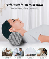 Rullo per il collo con fodera, Cuscino da viaggio in memory foam 11X45 cm, Cuscino per il collo in peluche lavabile in loco per alleviare il dolore al collo, Cuscino per il collo per casa, ufficio, viaggio Yoga Cuscini ortopedici cervicali cilindrici rotondi Naty Shop