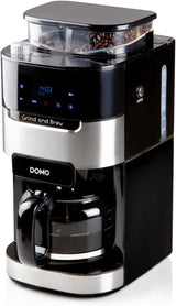 Macchina per caffè espresso DOMO DO721K "Grind and Brew" - Funzione Bean-to-Cup - Display LCD - Per caffè macinato o in grani interi - 1,5 L