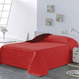 PETTI Artigiani Italiani - Copriletto singolo, copriletto double face, copriletto primaverile, blu notte, bianco, 100% Made in Italy Trapunte e trapunte Naty Shop Bordeaux Misura letto 100 (170 X260 Cm)