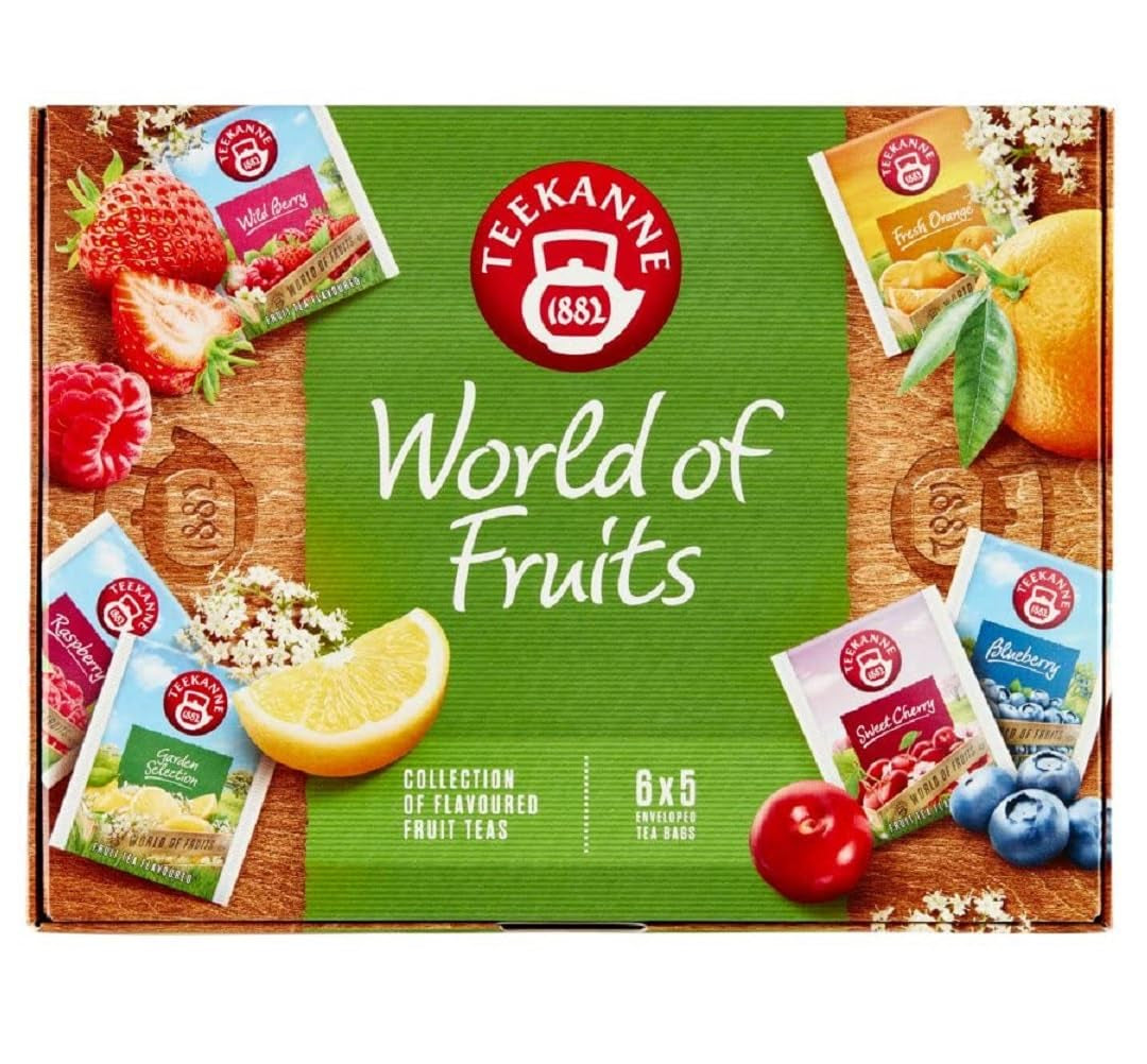 Teekanne World of Fruits Scatola di selezione di tè alla frutta 6 gusti 5 bustine di tè
