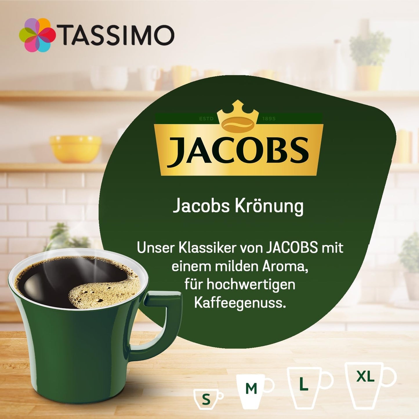Tassimo Kapseln Jacobs Krönung, 5 x 16 cialde, 80 Kaffeekapseln