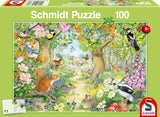 Schmidt Spiele 56370 Puzzle con animali della foresta per bambini Puzzle da 100 pezzi Naty Shop Titolo predefinito