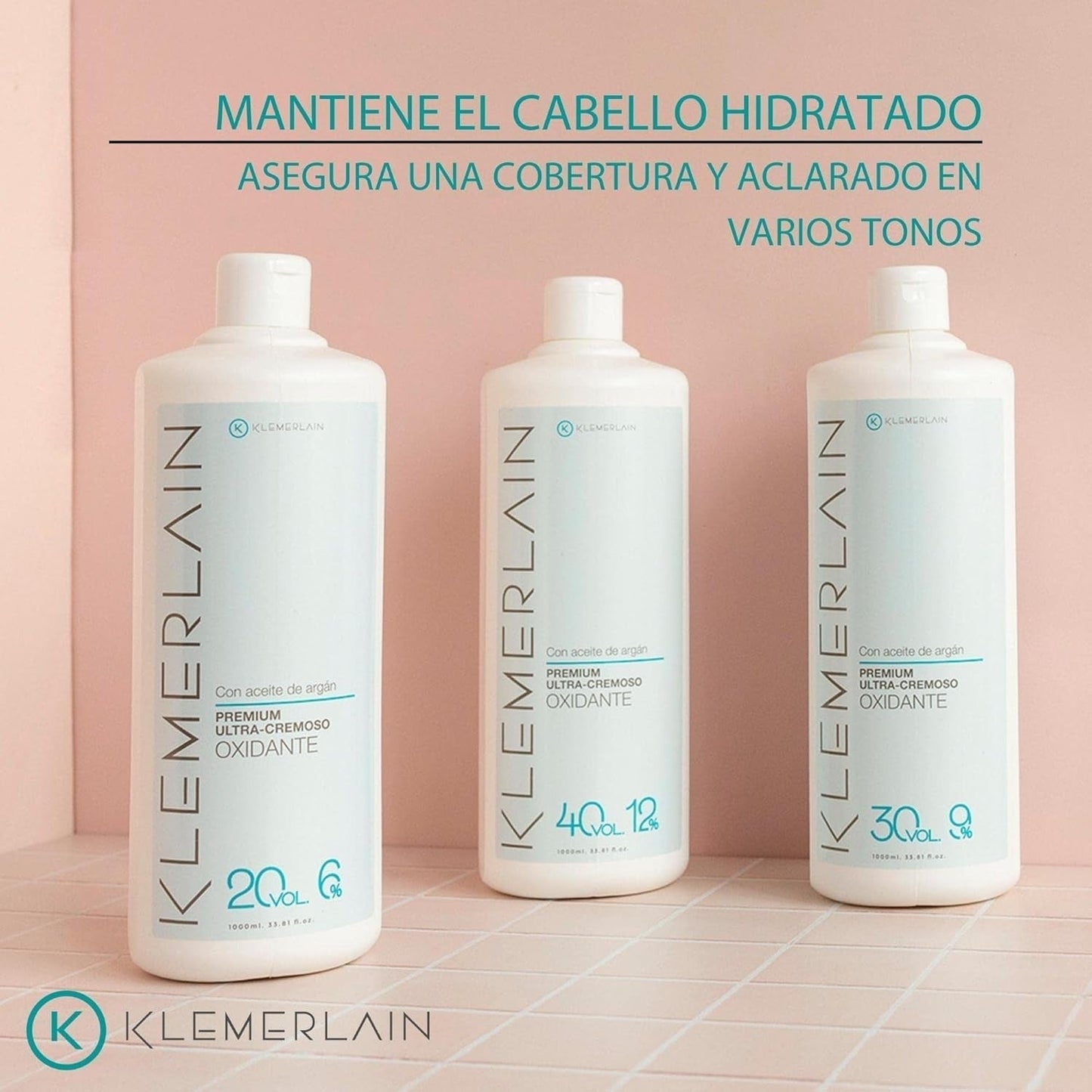 Crema per capelli con ossigeno. Ultra-crema ossidante per capelli. Tintura permanente per capelli. vegano. Tintura per capelli - 1000 ml (20 vol., 6%) Tintura per capelli Naty Shop