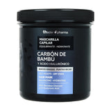 Thader Pharma Maschera riequilibrante per capelli con carbone di bambù e acido ialuronico - Ideale per radici grasse e punte secche, 700 ml Naty Shop Hair Mask Titolo predefinito