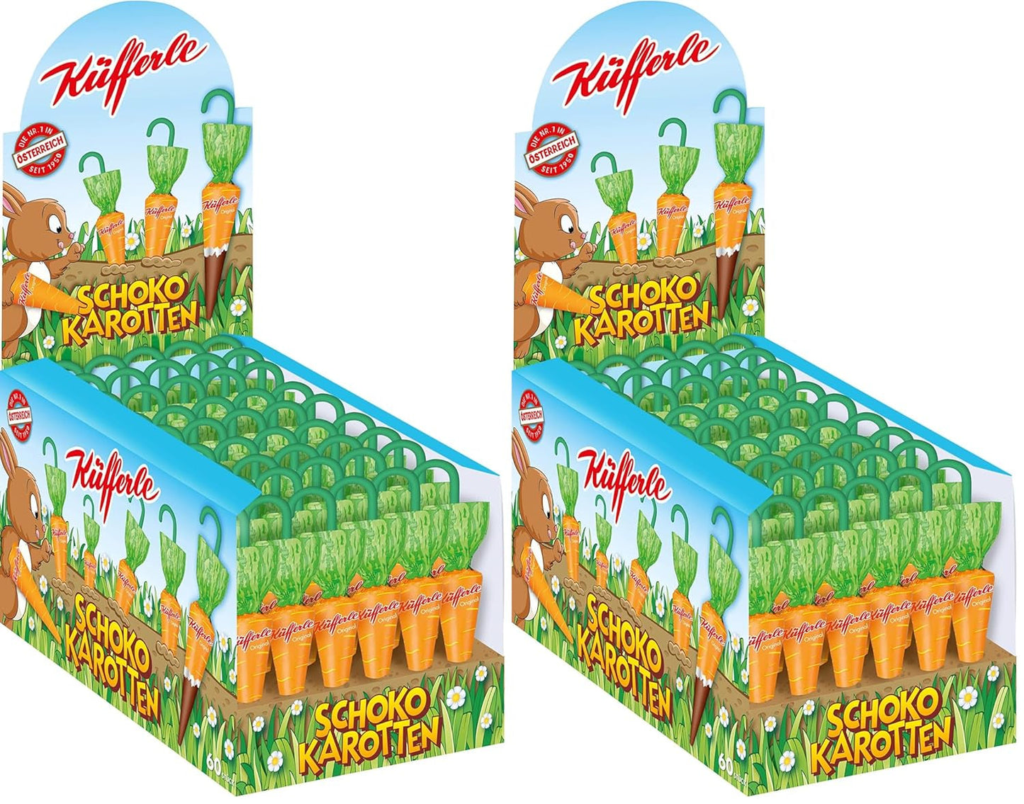 Küfferle, Carote con cioccolato originale 810 g 60 pz., Cioccolato al latte, 1 pezzo