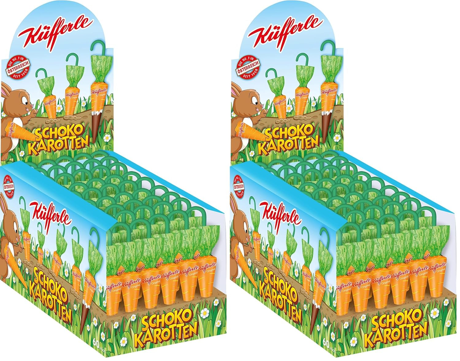 Küfferle, Carote con cioccolato originale 810 g 60 pz., Cioccolato al latte, 1 pezzo