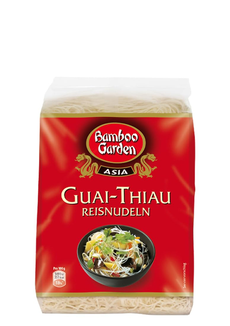 Spaghetti di riso Bamboo Garden Guai Thiau 250 g (il design della confezione può variare)