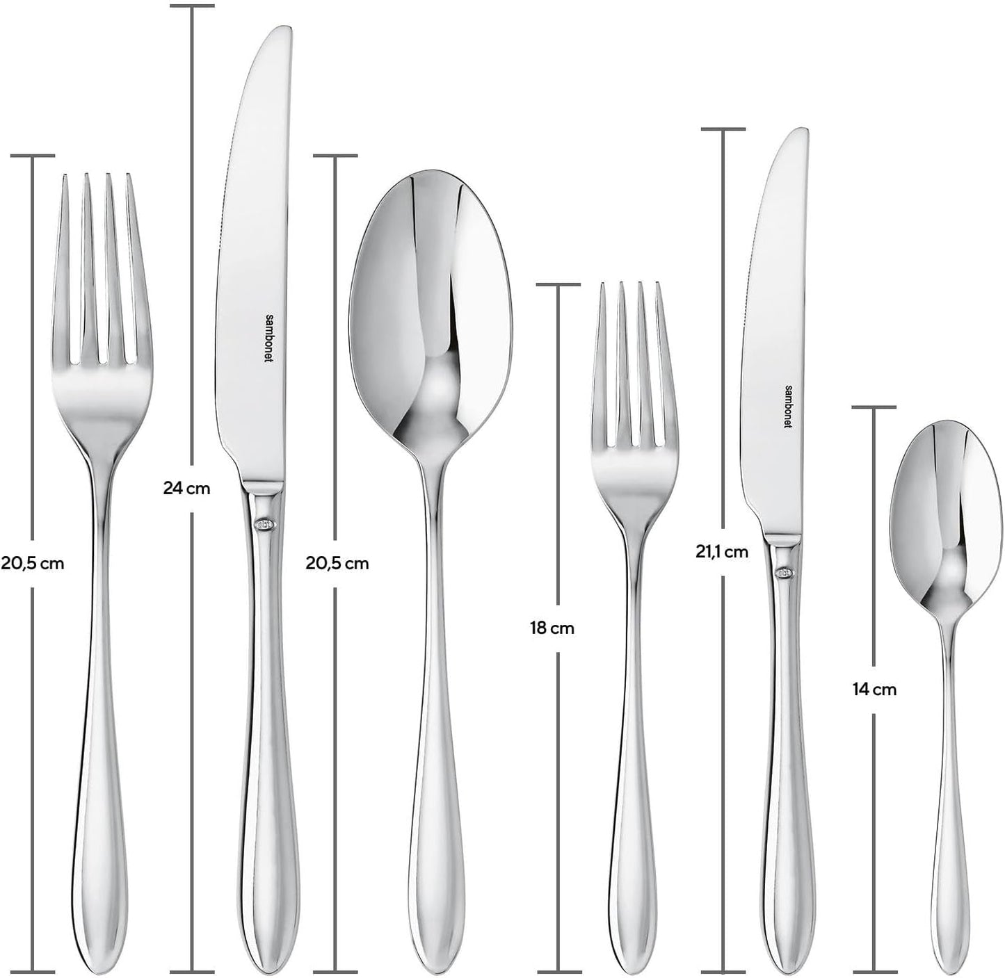 Sambonet 52515-83 Set stoviglie monoblocco Dream, 36 pezzi Kitchen Naty Shop