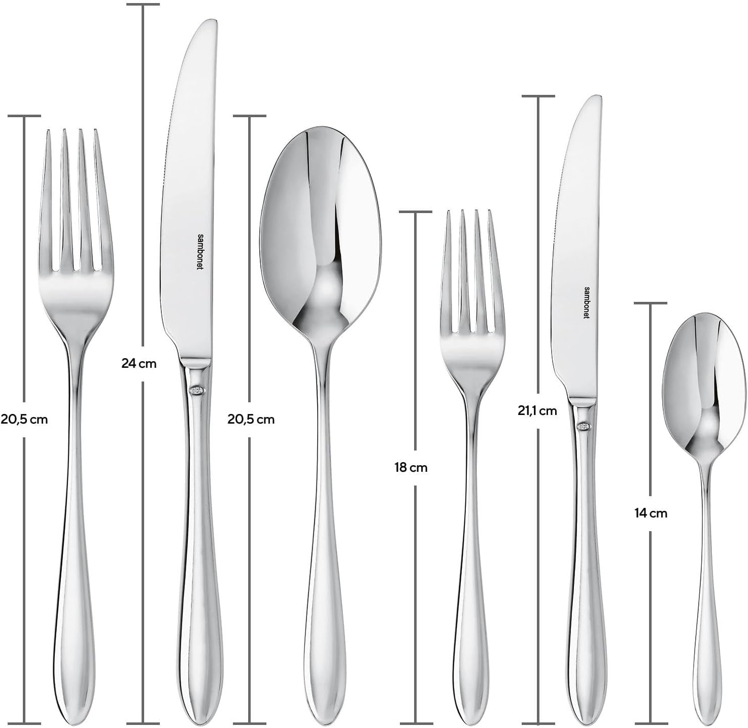 Sambonet 52515-83 Set stoviglie monoblocco Dream, 36 pezzi Kitchen Naty Shop