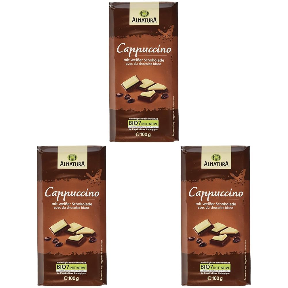Cioccolato biologico ripieno di cappuccino, 100g
