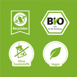 FRECHE FREUNDE Pesca Mela Banana Avena Purea di frutta biologica con cereali in un sacchetto comprimibile per bambini 6 mesi+ Vegano Confezione da 6 (6 x 100 g)