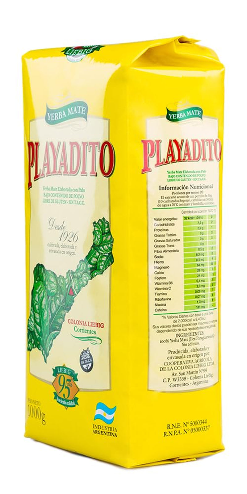 Tè Yerba Mate 1 kg - confezione da 3 - antiossidante, energizzante, contiene minerali e vitamina B - proveniente dall'Argentina