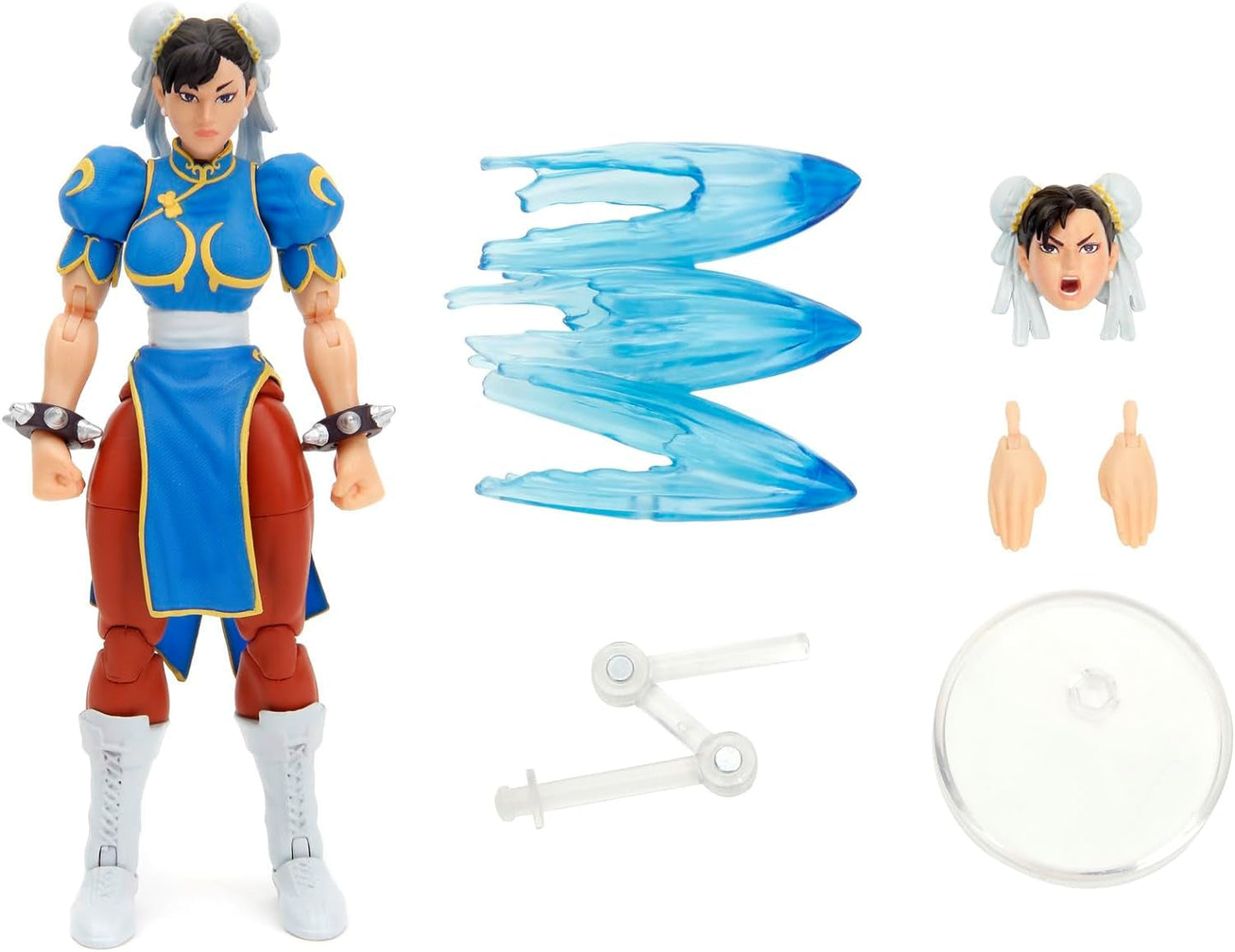 Jada Toys Street Fighter Figure Guile (15 cm) - Street Fighter 2: The Final Challengers Action Figure Mobili da Collezione con Testa Alternata, Mani e Accessori, Action Figures da 13 Anni in su Naty Shop Chun-Li