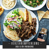 Ankerkraut Gyros, Gewürzmischung für Gyros, egal ob aus der Pfanne oder vom Grill, mit Zwiebel, Knoblauch, Maggiorana, Cumino, Pimento e altro, 80 g in Korkenglas