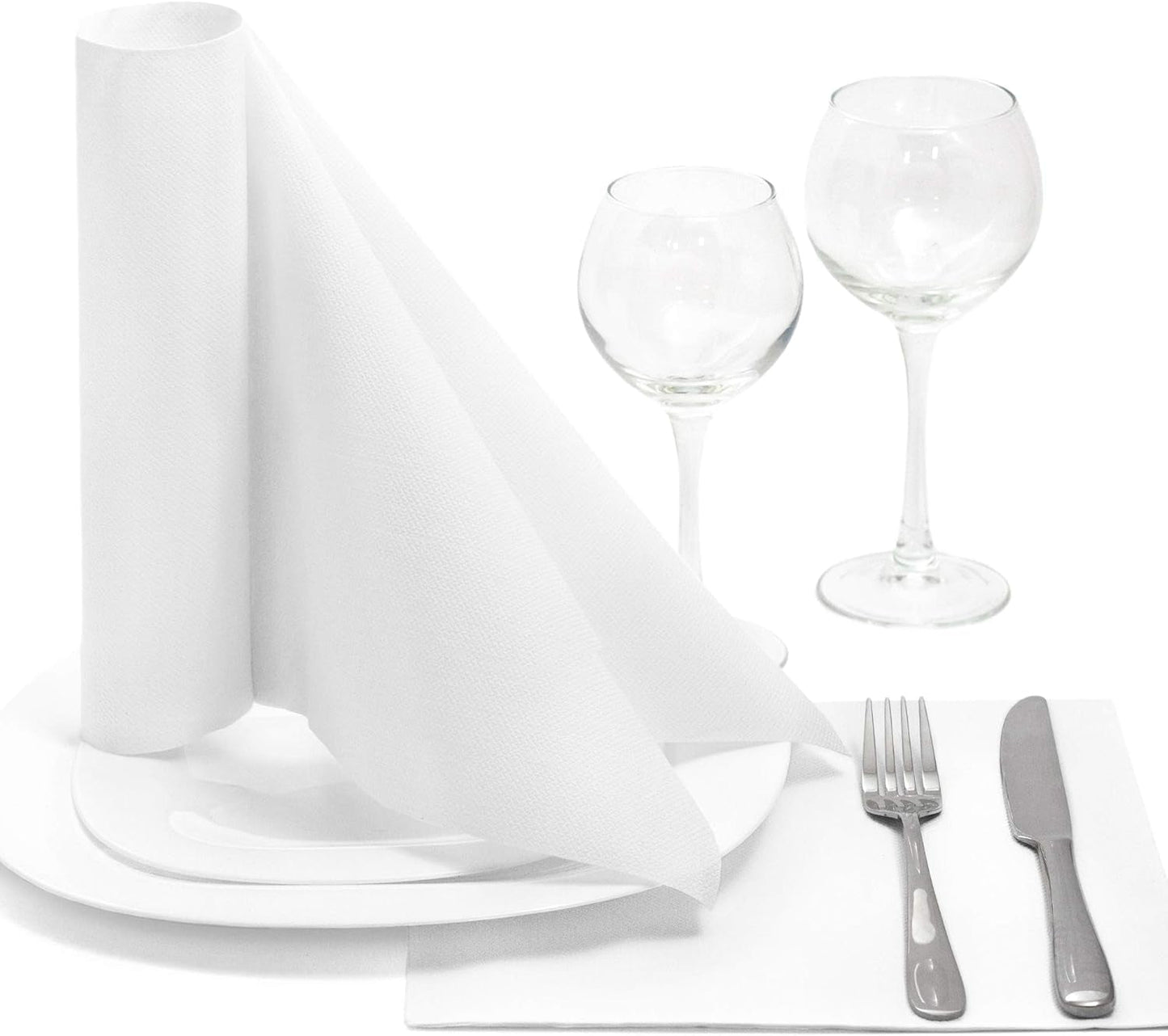 Papstar, 50 tovaglioli "ROYAL Collection" 1/4 pieghe 48 Cm X 48 Cm Bianco, #11577