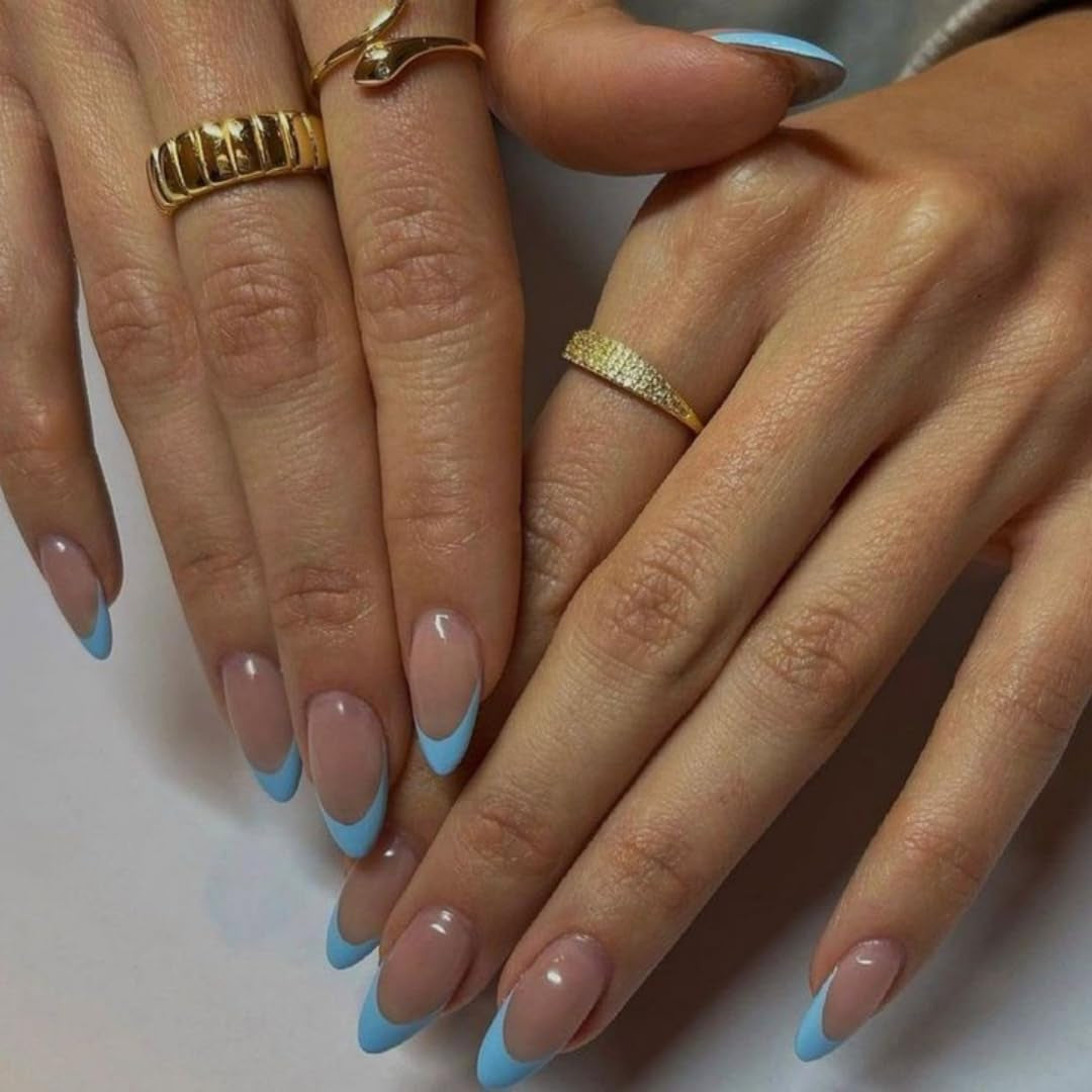 Punte francesi lunghe Colla glitter dorata su unghie lunghe quadrate Punta francese glitterata Unghie finte Set Unghie artificiali quadrate per le donne 24 pezzi