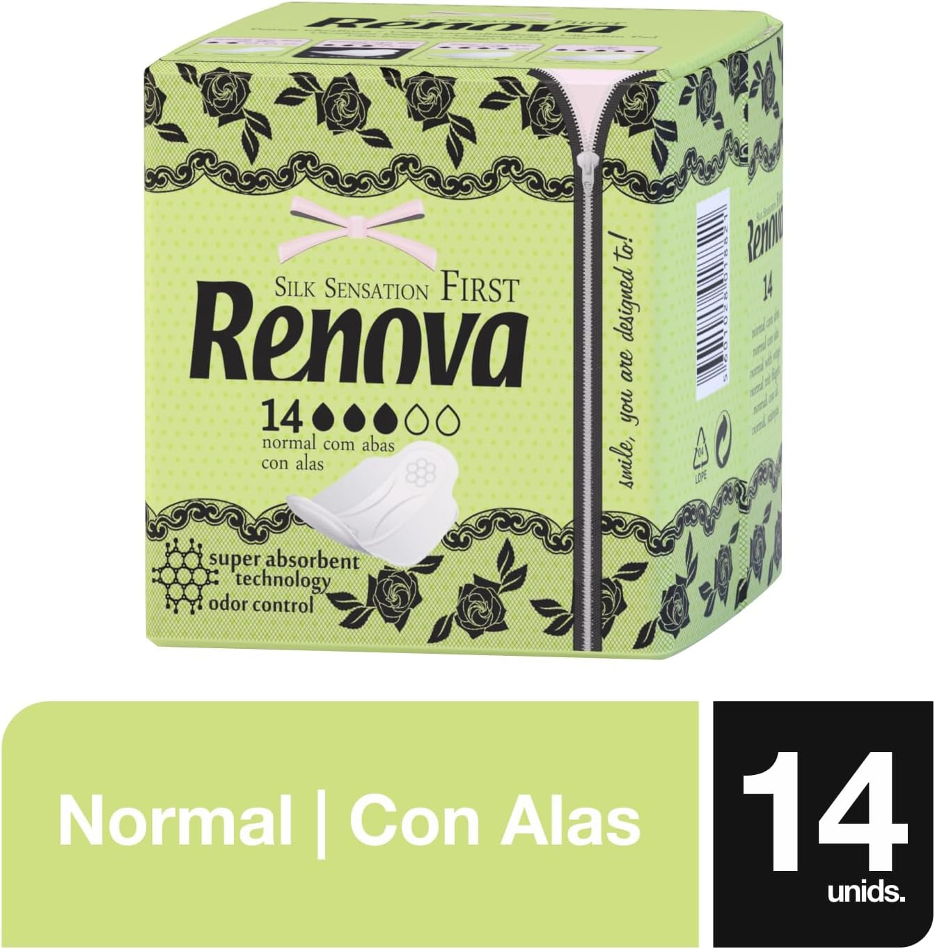 Rinnova i primi impacchi normali con le ali | 14 compresse | Ultra sottile e super assorbente