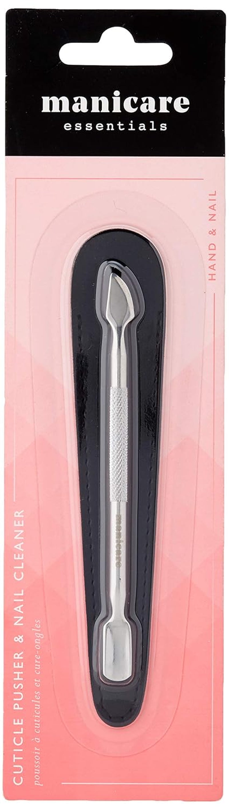 Spingicuticole e pulitore per unghie, strumento professionale per manicure/pedicure, doppia testa in acciaio inossidabile, perfetto per cuticole troppo cresciute, pulisce sotto/intorno alle unghie, rimuove lo smalto