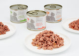 MjAMjAM - Cibo umido premium per gatti - Confezione mista I - Confezione da 6 pollo, manzo, cuori (6 x 200 g), senza cereali con carne extra