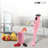 Clatronic Stabmixer/Pürierstab/Blender/Stab-Mixer/Stick/Mixstab SM 3577; Edelstahl-Schlagmesser; Per frullati, Kürbispüree, Babybrei, Milchshake; Con contenitore misto (500 ml); 180 Watt; Negozio Naty Cucina Rosa