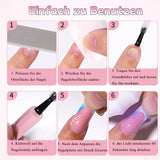 30 unghie finte francesi - colla su unghie artificiali - unghie in gel morbido per donne - manicure quadrata per unghie adesive acriliche (rosa francese)